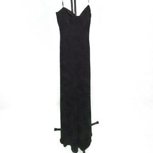 Black Strapless Evening Gown